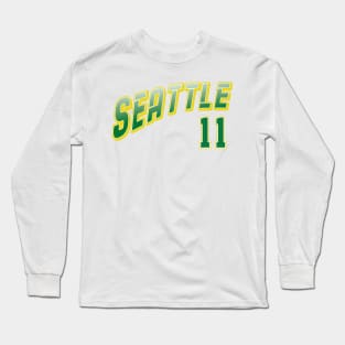 Retro Seattle Number 11 Long Sleeve T-Shirt